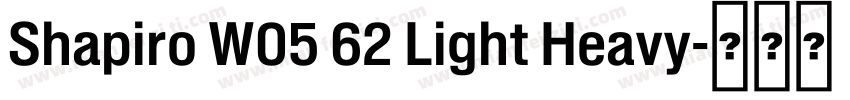 Shapiro W05 62 Light Heavy字体转换